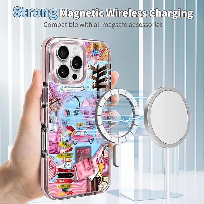 Case for iPhone 16 Pro, Cover Holiday Trip World Map Phone Case Design，for - Image 4