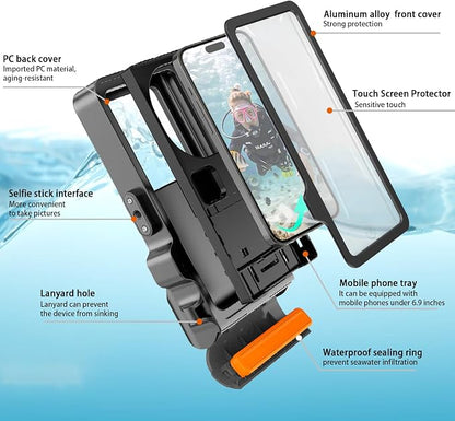 Waterproof Phone Case for Snorkeling & Diving, IP68 Waterproof Hard Case for - Image 4