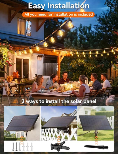 Brightever 200FT Solar String Lights Outdoor Waterproof, Patio Lights Solar - Image 8