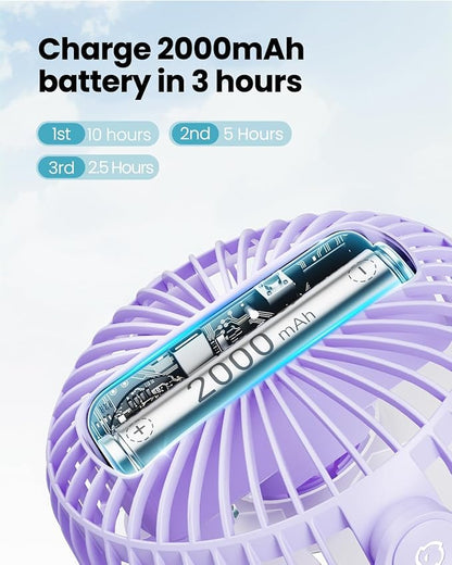 Gaiatop Portable Clip on Fan Battery Operated, Small Powerful 3 Speed Quiet - Image 4