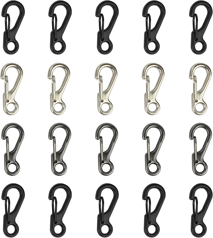 SWATOM Small Mini Carabiner Clip Tiny Spring Snap Hook Keychains Micro by SWATOM