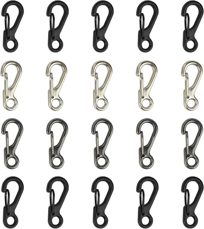 SWATOM Small Mini Carabiner Clip Tiny Spring Snap Hook Keychains Micro by SWATOM