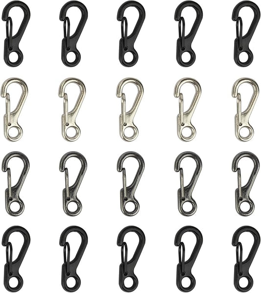 SWATOM Small Mini Carabiner Clip Tiny Spring Snap Hook Keychains Micro by SWATOM