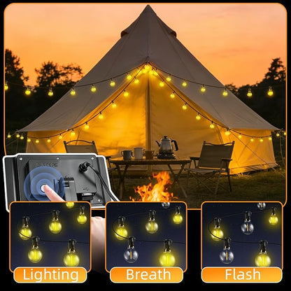 100FT Solar Lights Outdoor Waterproof: G40 30M Shatterproof Bulbs Patio Lights - Image 3