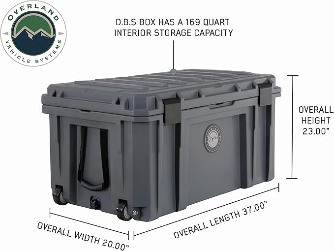 Overland Vehicle Systems 40100031 Dark Gray 169 QT Dry Box Storage - Image 2