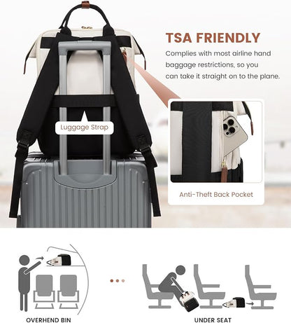 LOVEVOOK Laptop Backpack for Women, 17.3'' Waterproof Nurse Bag Teacher Work - Image 7