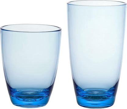 KLIFA- ETON- 15.2 & 20.8 ounce, Acrylic Tumbler & Highball Drinking Glasses Set by KLIFAHome