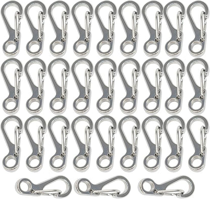 Mini Carabiner Clips with Metal Spring Wiregate Hook and Little Eye Hole by Bytiyar