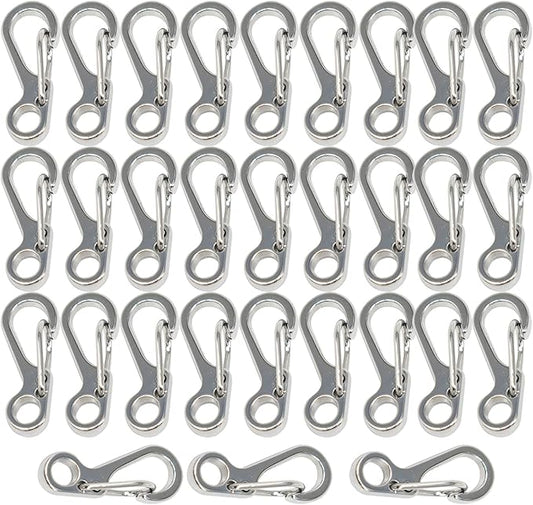 Mini Carabiner Clips with Metal Spring Wiregate Hook and Little Eye Hole by Bytiyar