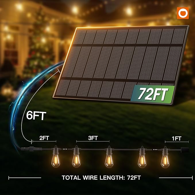 addlon 78 FT Solar String Lights Outdoor Waterproof - Image 6