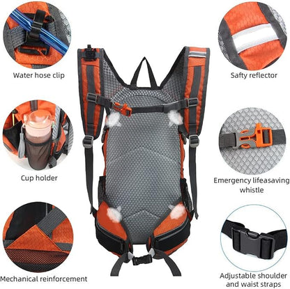 Hiking Daypack Waterproof Biking Backpack 15L Lightweight Durable Backpack - Image 6