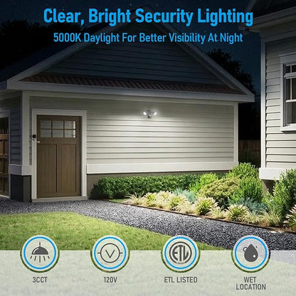 LEONLITE 3CCT LED Security Light, Motion Sensor Outdoor Lights, Dusk to Dawn - Image 5