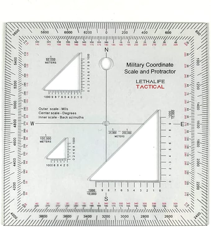 Land Nav Kit with Lensatic Compass, Protractor, Pace Counter & Map Markers - Image 4