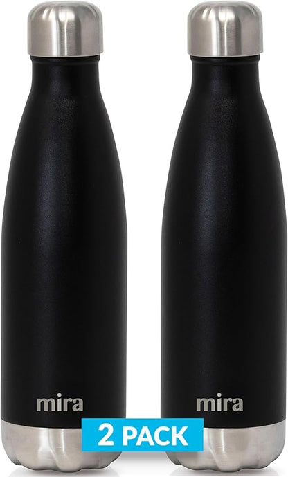 MIRA 2 Pack 17 oz Insulated Water Bottle by MIRA