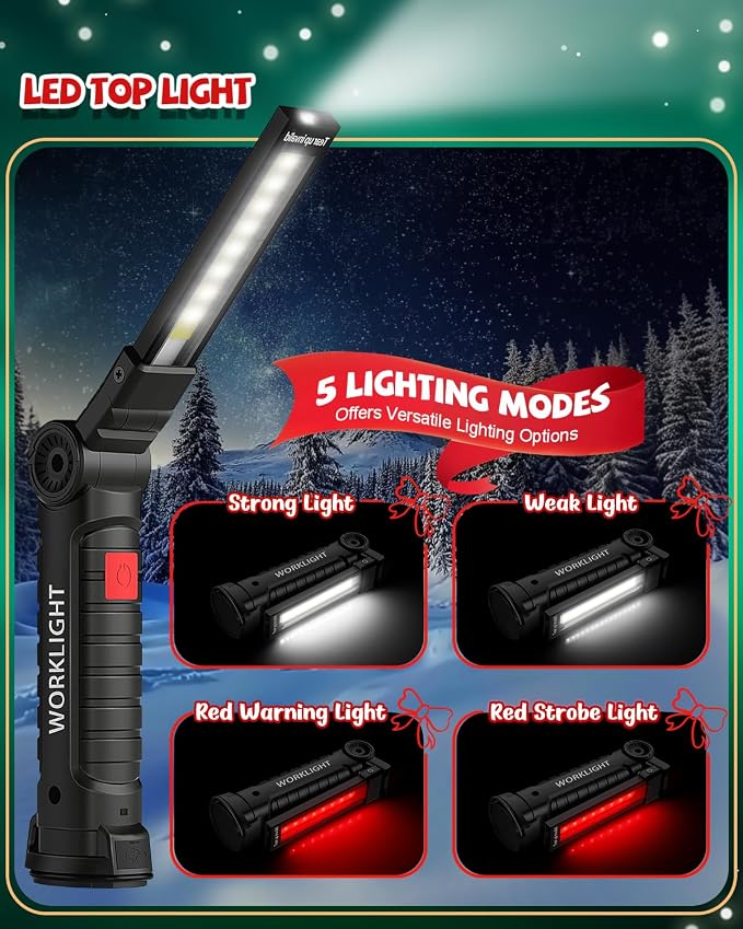 Coquimbo Tool Gifts for Men Him, Rechargeable LED Work Lights Grill Light - Image 7