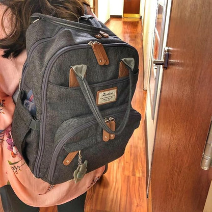 RUVALINO Diaper Bag Backpack, Large Capacity, Waterproof, Dark Gray - Image 8