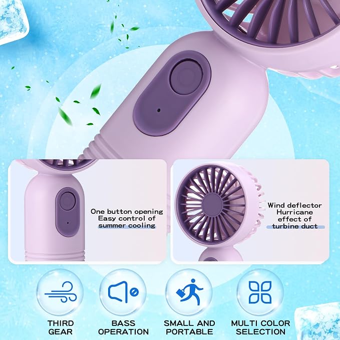 Rossesay 36 Pcs Mini Portable Fan Bulk Cute Handheld Lightweight Small Little - Image 6
