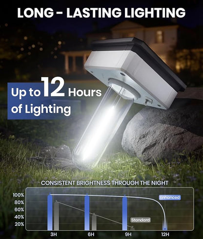 NEWMESSI Solar Pathway Lights for Outside, 4 Pack Garden Light Outdoor - Image 5