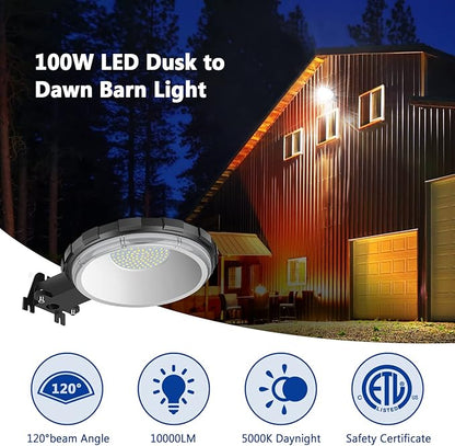 Karjoefar LED Barn Light, Dusk to Dawn Outdoor Lighting - Image 2