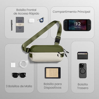 tomtoc Compact EDC Sling Bag 3L-10L, Minimalist Crossbody Bag Chest Shoulder - Image 9