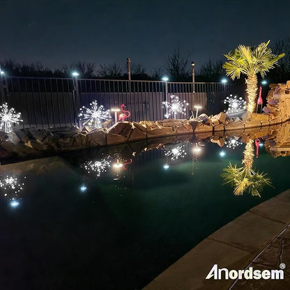 Anordsem Solar Garden Lights Outdoor: Fireworks Light Waterproof - Image 7