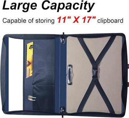 Acocony 11x17 Portfolio with Zipper Closure PP Material Oxford Cloth Edge - Image 4