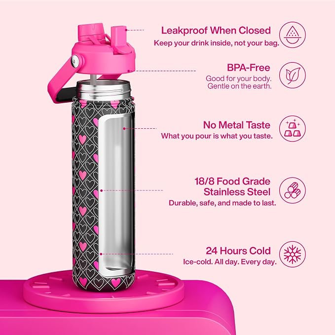 ENCOOL Valentine's Day Insulated Water Bottle - Image 2