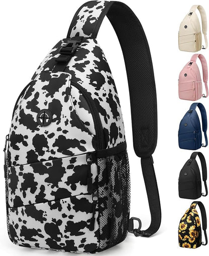 Pritent Crossbody Bags for Women Men Trendy Sling Bag Backpack Casual Chest Bag by Pritent