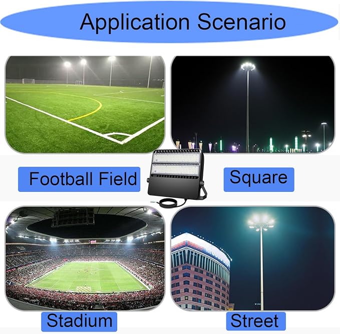 240W LED Stadium Flood Lights Outdoor 36000LM Super Bright Yoke Wall Mount - Image 9