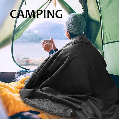 Tirrinia Large Waterproof Outdoor Blanket, Soft Warm Windproof Stadium Blanket - Image 5
