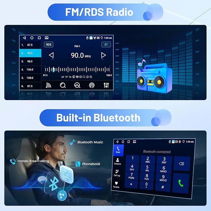 Inefala 4+64G Radio for Jeep Compass Patriot 2007 2008 2009 Android 15 CarPlay - Image 4