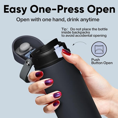 Insulated Water Bottle with Straw - Image 5