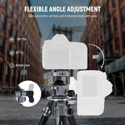 NEEWER LITETRIP LT07 61" Aluminum Travel Tripod - Image 6
