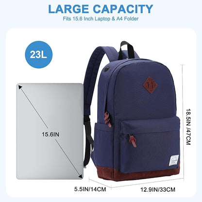 Backpack for Men Women, VASCHY Classic Water-resistant Lightweight Travel - Image 2
