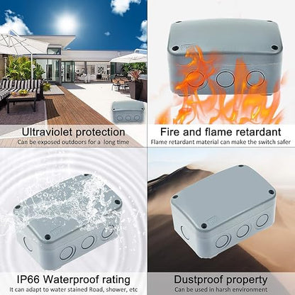 NineLeaf Outdoor Junction Box, IP66 Weatherproof Electrical Project Boxes - Image 6
