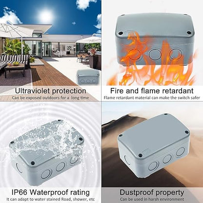 2PK Electrical Junction Box, Nineleaf IP66 Weatherproof Junction Box, 4.9"x - Image 4