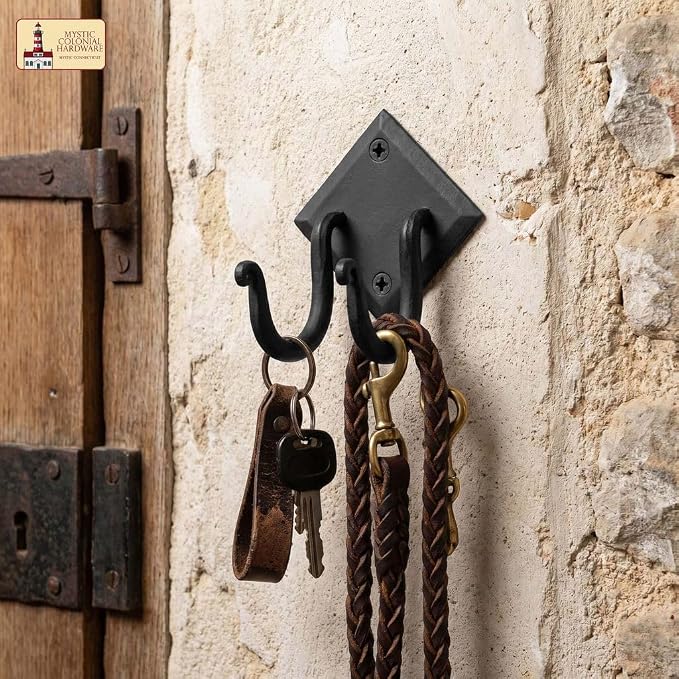 Mystic Colonial Rustic Hand Forged Iron Wall Hook - Image 8