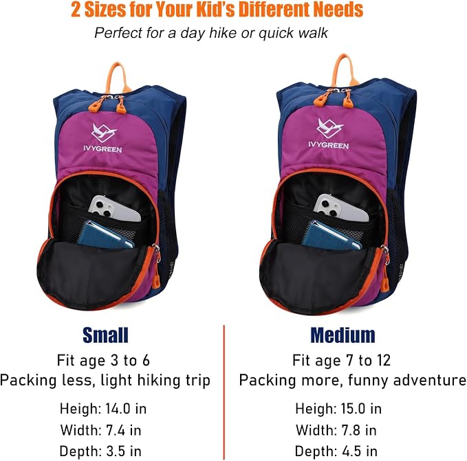 Ivygreen Kids Hydration Backpack, Hiking Backpack - Image 8
