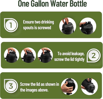 Hydraful Gallon Jug, 128oz Large Insulated Stainless Steel Sports Water Jug - Image 9