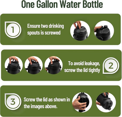 Hydraful Gallon Jug, 128oz Large Insulated Stainless Steel Sports Water Jug - Image 9