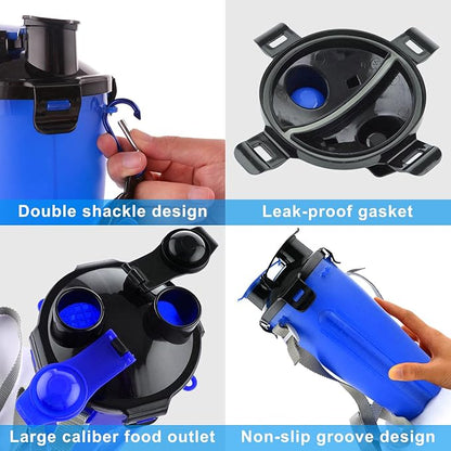 Dog Travel Water Bottle Collapsible Bowls, 2 in 1 Pet Food Container - Image 5