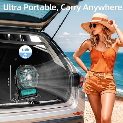 Camping Fan Rechargeable, 20000mAh Battery Powered Portable Fan - Image 7