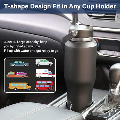 HYDROWION Water Bottle Stainless Steel, Vacuum Insulated Leak Proof Tumbler 32oz - Image 6