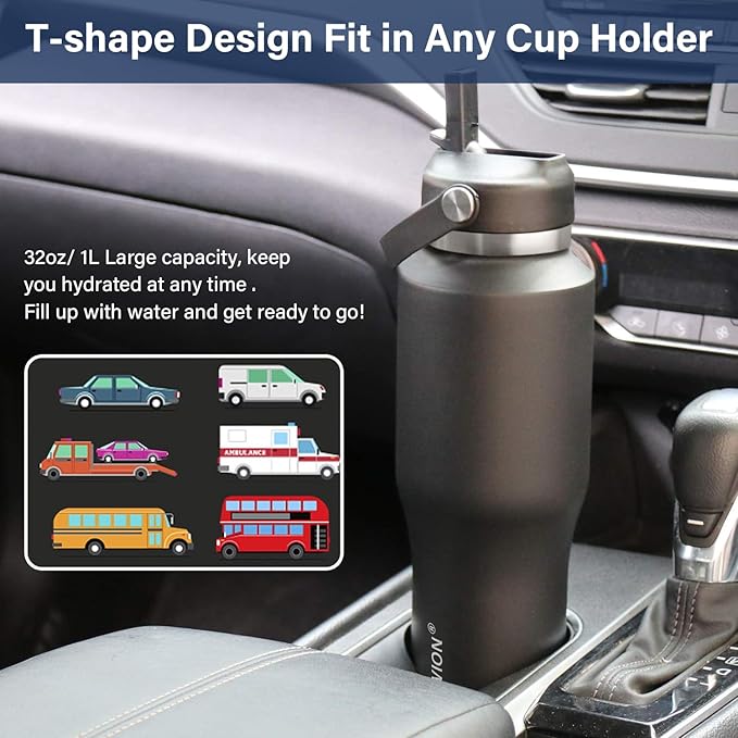 HYDROWION Water Bottle Insulated 40 oz Stainless Steel Water Tumbler - Image 4