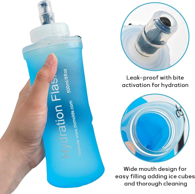 Soft Flask 500ML, TPU Collapsible Soft Water Bottle - Image 3