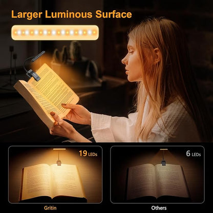 Gritin 2 Pack 19 LED Rechargeable Book Light - Image 5