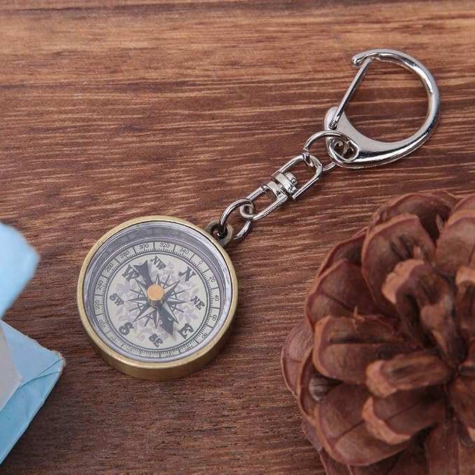 Mini Compass Keyring, Handheld Compass - Image 4