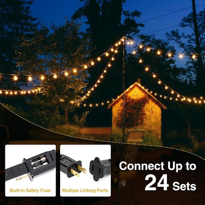 ZJOJO 60FT Outdoor String Lights, G40 Globe Outdoor Lights - Image 5