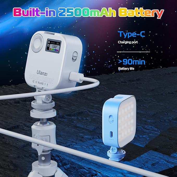ULANZI U60 RGB Video Lights White LED Camera Light 360° Full Color Portable - Image 5