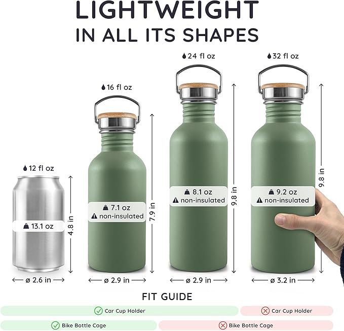 Bambaw Stainless Steel Water Bottle - Image 5